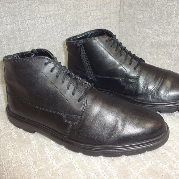 Bostonian Other - Bostonian Commonwealth Flexible Mens Size 8.5M Black Leather Lace Up Ankle Boots